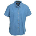 Ladies Short Sleeve Denim Shirt